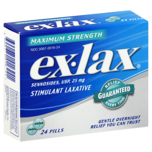 Ex-Lax Laxative, Stimulant, Maximum Strength, Pills