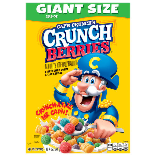 Cap'n Crunch's Cereal, Crunch Berries, Giant Size