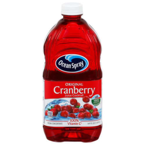 From concentrate. You just can't beat the Original. Cleanses & purifies (Each 8 fl oz serving contains cranberry components which provide cranberry health benefits). No high fructose corn syrup. The Detlefsen family, Wisconsin, 5th and 6th generation cranberry farmers. Working alongside 700 other farm families as part of the Ocean Spray Cooperative. Farmer owned since 1930. Tastes good. Good for you! Pasteurized. 100% profits to our farmers.