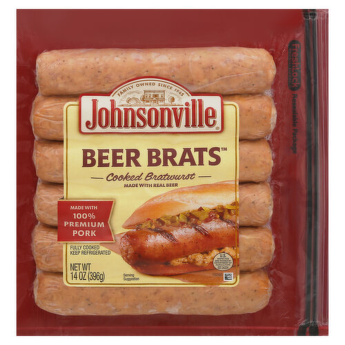 Johnsonville Bratwurst, Cooked