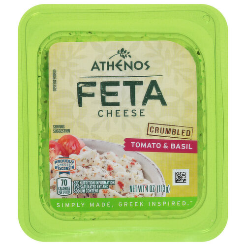 Athenos Crumbled Cheese, Feta, Tomato & Basil