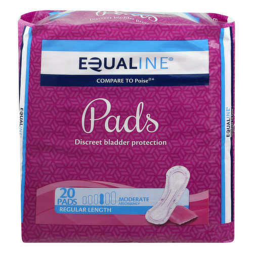 Poise Incontinence Pads Moderate Absorbency Regular 20 count