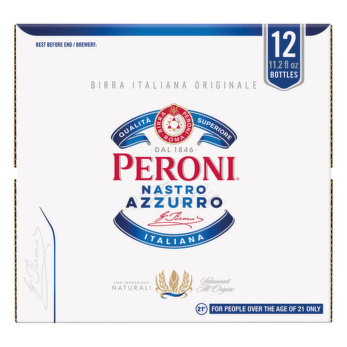 Peroni Beer, Nastro Azzurro, 12 Pack