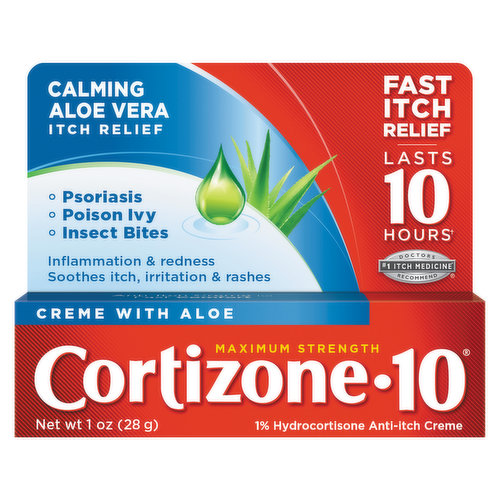 Psoriasis. Poison ivy. Insect bites. Inflammation & redness. Soothes itch, irritation & rashes. Lasts 10 hours (When used as directed). No. 1 itch medicine (Refers to the ingredient hydrocortisone) doctors recommend. Anti-itch cream for fast comfort. Chattem: A Sanofi company.