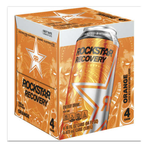 Rockstar Orange Energy Drink 4 Can