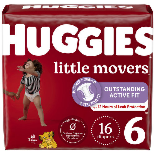 Huggies Little Movers Diapers, Disney Baby, 6 (Over 35 lb)