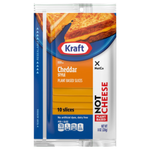 Kraft Plant Based Slices, Cheddar Style