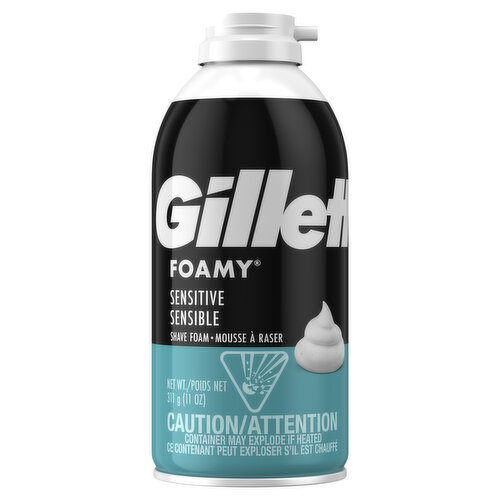 Gillette Gillette Foamy Sensitive Shave Foam For Men, Sensitive Skin, 11oz