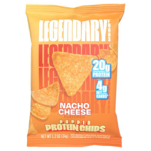 Legendary Foods Protein Chips, Nacho Cheese Flavored, Popped