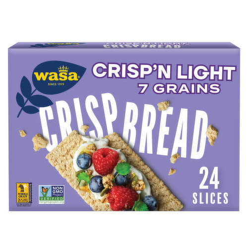 Wasa Crisp'N Light 7 Grains Swedish Style Crispbread Crackers