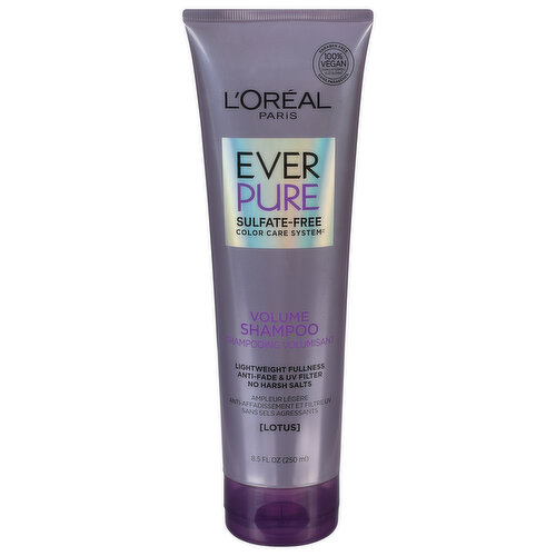 L'Oreal Ever Pure Shampoo, Volume, Sulfate-Free, Lotus