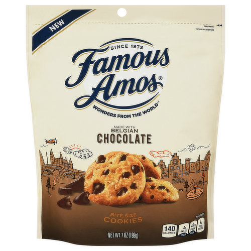 Famous Amos Cookies, Belgian Chocolate, Bite Size