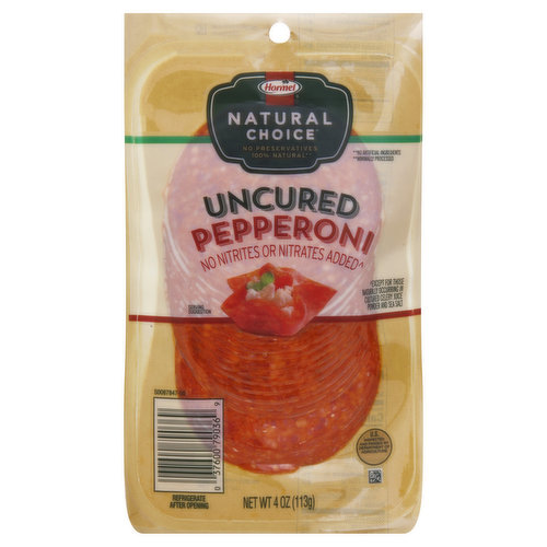 No nitrites or nitrates added (Except for those naturally occurring in cultured celery juice powder and sea salt). No preservatives. 100% natural (No artificial ingredients. Minimally processed). US inspected and passed by Department of Agriculture. Visit www.hormelnatural.com.