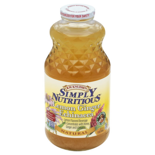 R.W. Knudsen Simply Nutritious Flavored Beverage, Lemon Ginger Echinacea