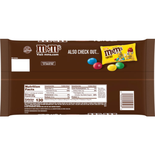 Calories in M&M's Peanut M&M's (Fun Size) and Nutrition Facts