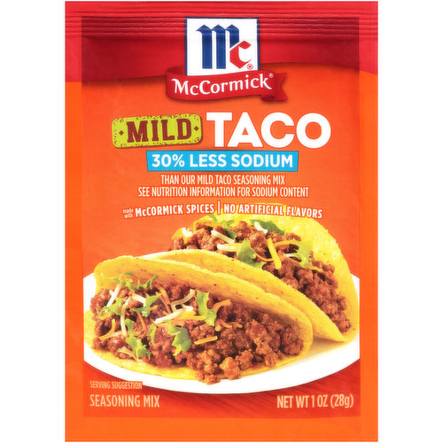 McCormick 30% Less Sodium Mild Taco Seasoning Mix