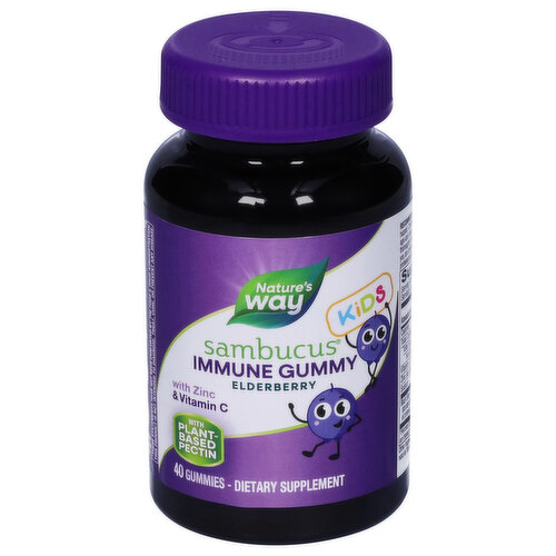 Nature's Way Sambucus, Kids, Immune Gummy, Elderberry, Gummies