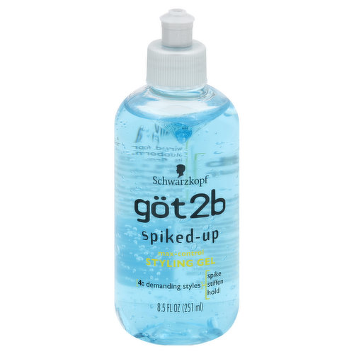 Got2b Spiked-Up Styling Gel, Max-Control