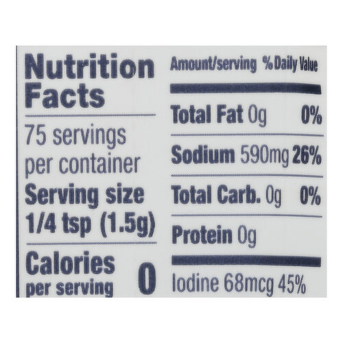 Morton Iodized Salt & Black Pepper