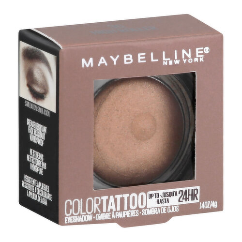 maybelline Color Tattoo Eye Shadow, Cream, Waterproof, High Roller 30