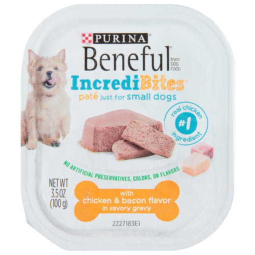 Purina Beneful Dog Food, Chicken & Bacon Flavor in Savory Gravy