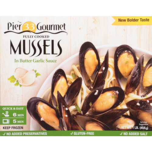Pier 33 Gourmet Mussels in Butter Garlic Sauce