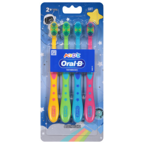 Oral-B Toothbrushes, Soft, Kid's, 2+ Yrs