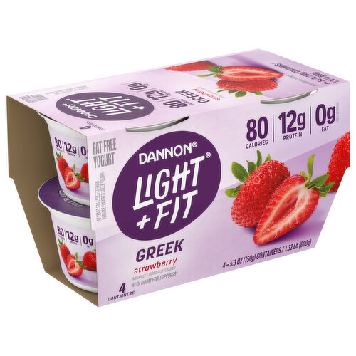 Dannon Light + Fit Fat Free Greek Strawberry Yogurt