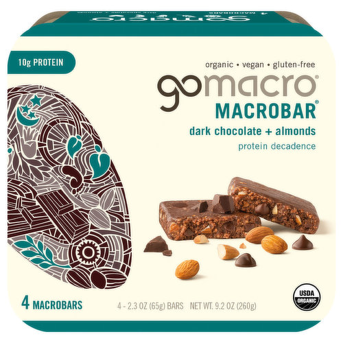 GoMacro MacroBars, Dark Chocolate + Almonds