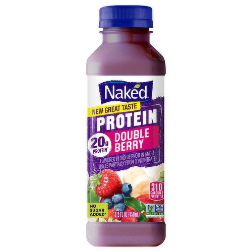 Naked Juice, Double Berry, Protein