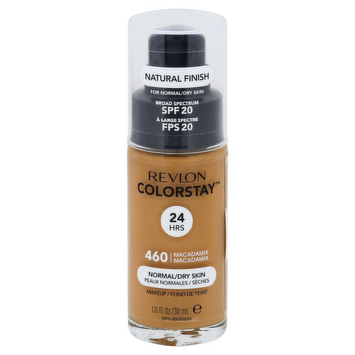 Revlon Colorstay Makeup, Natural Finish, Macadamia 460, Broad Spectrum SPF 20