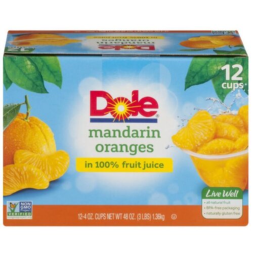 Dole Mandarin Oranges in 100% Fruit Juice 12 pack