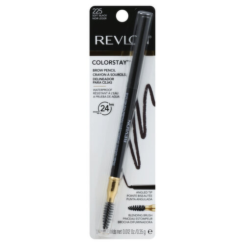 Revlon ColorStay Brow Pencil, Waterproof, Soft Black 225