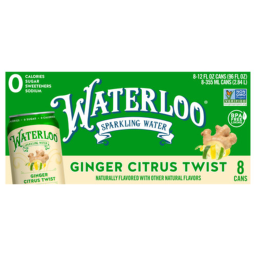 Waterloo Sparkling Water, Ginger Citrus Twist