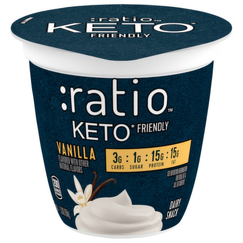 Ratio Keto Friendly Dairy Snack, Vanilla