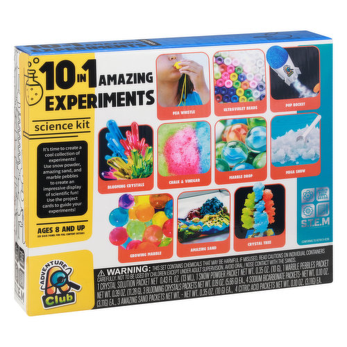 Adventure Club Science Kit, 10 In 1 Amazing Experiments