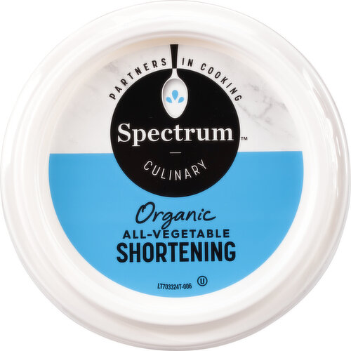 Spectrum Culinary Shortening, Organic, All-Vegetable