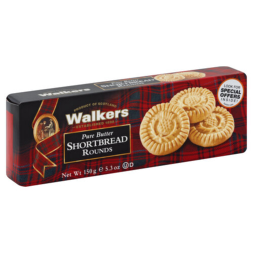 Walkers Shortbread, Pure Butter, Rounds