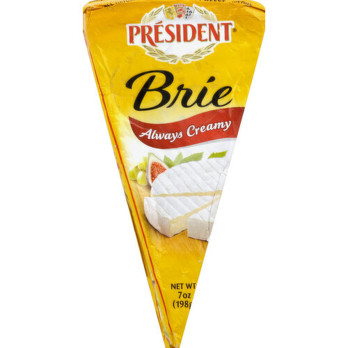 President Cheese, Soft-Ripened, Brie, Wedge