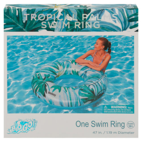 H2OGo! Swim Ring, Tropical Palms, 47 Inch