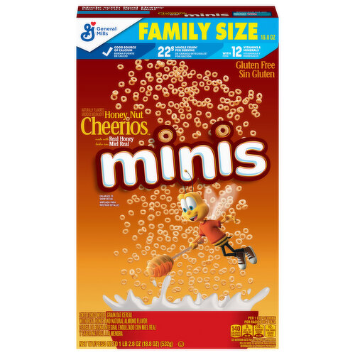 Cheerios Cereal, Honey Nut, Minis, Family Size