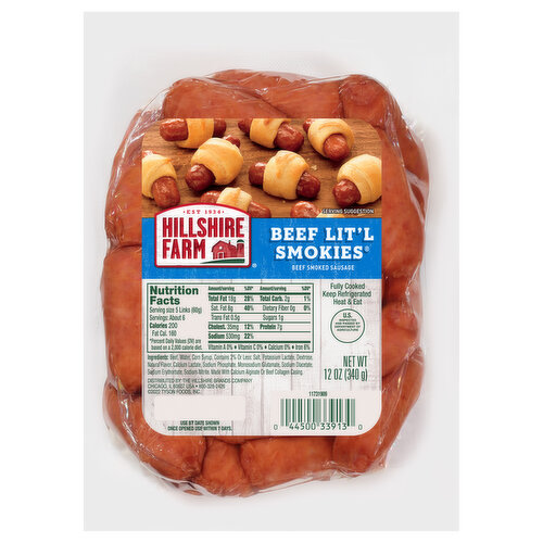 Hillshire Farm Beef Lit'l Smokies Beef Lit'l Smokies® Smoked Sausage, 12 ounces