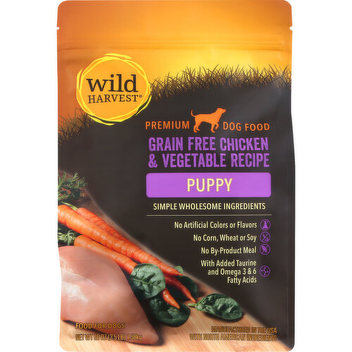 WILD HARVEST Food for Dogs, Premium, Chicken & Vegetable Recipe, Puppy