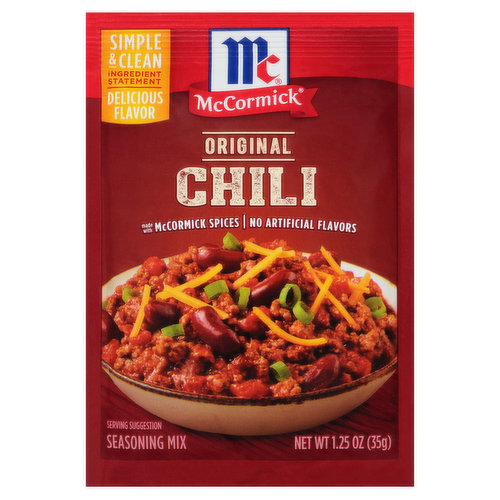 Chili night just got easier and more delicious! Simply stir in these signature seasonings to your favorite chili recipe, and serve up a hearty, homemade meal everyone will love.