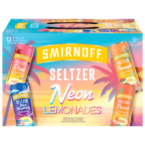 Smirnoff Seltzer, Lemonades, Neon