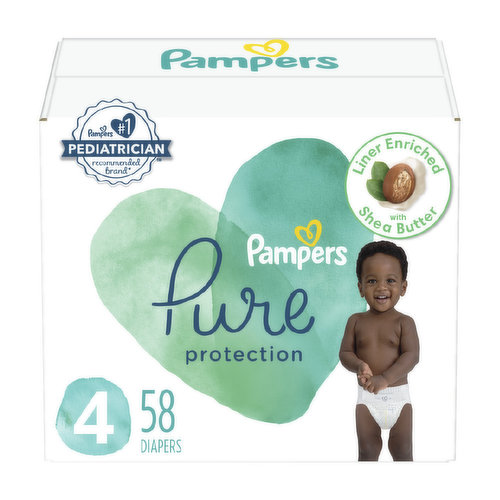 Pampers Pure Protection Pure Protection Diapers Size 4 58 Count