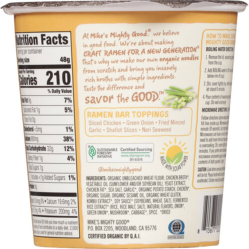 Mike's Mighty Good Ramen Soup, Chicken Flavor