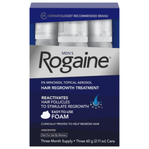 Rogaine Hair Regrowth Treatment, Unscented, Men's