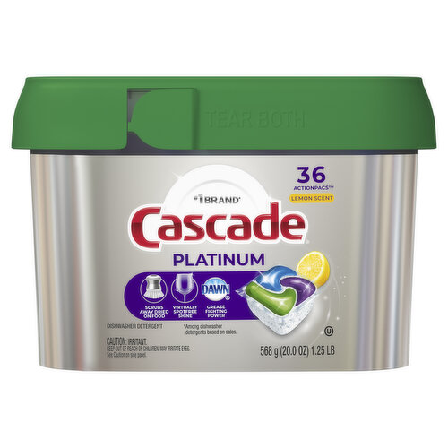 Cascade Cascade Platinum Dishwasher Pods, 36 Count