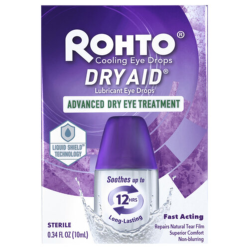 Rohto Dry Aid Eye Drops, Lubricant, Sterile